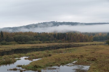 Obraz na płótnie Canvas czech countryside nature in autumn season
