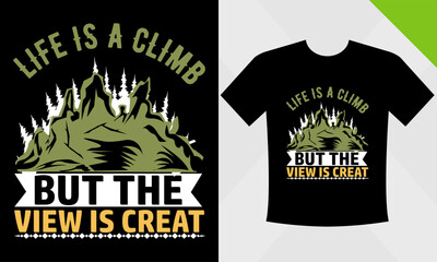 Mountain t-shirt design template eps file for mountain vector