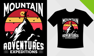 Mountain t-shirt design template eps file for mountain vector
