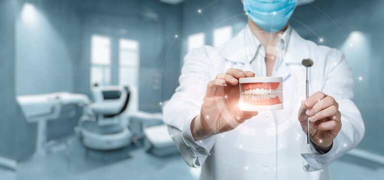 Concept Of Providing Prosthetics And Dental Treatment Services.