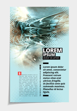 Layout with abstract technology concept ready for brochure, annual report or magazine, vector