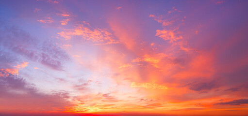 Naklejka na ściany i meble Beautiful sky sunset background