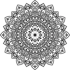 Adult coloring page Mandala.Hand drawn illustration.ornament design for coloring page