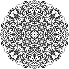 Adult coloring page Mandala.Hand drawn illustration.ornament design for coloring page