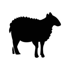 Farm animal lamb sheep icon | Black Vector illustration |
