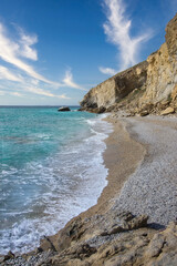 Beautiful seascape in the Costa Blanca. Villajoyosa, Spain.