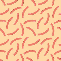 Seamless pattern with sausages.Vector illustration