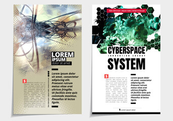 Layout ready for use for business brochure, annual report or magazine