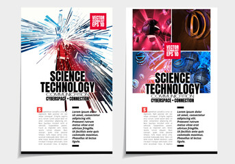 Layout ready for use for business brochure, annual report or magazine