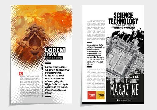 Layout ready for use for business brochure, annual report or magazine