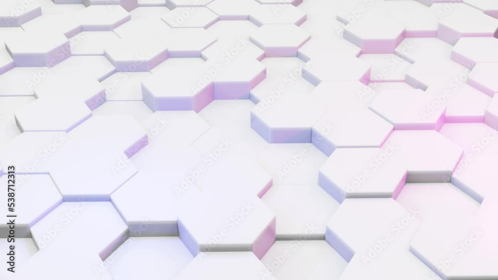Poster modern geometric background. white hexagon background. abstract 3d
