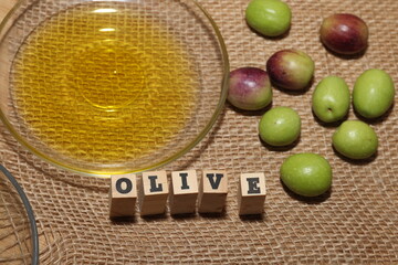 Olives and Olive Oil. High quality photo