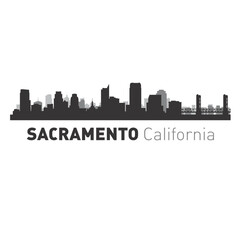 Sacramento California city vector illustration