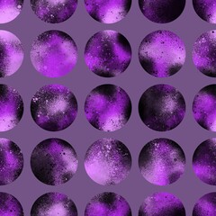 Festive polka dots seamless circle paint spots pattern for wrapping paper and kids clothes print and fabrics