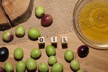 Olives and Olive Oil. High quality photo
