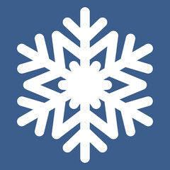 Winter symbol snowflake with 6 rays, vector illustration icon symbol for design