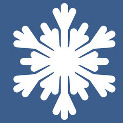 Fototapeta premium Winter symbol snowflake with 6 rays, icon symbol snow winter for design