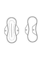 Background with woman’s menstrual pads 