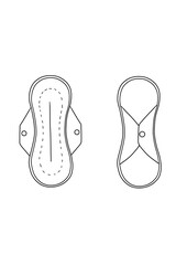 Background with woman’s menstrual pads 