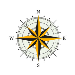 Compass wind rose hand drawn PNG design element