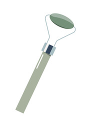 Massage roller icon. Cosmetic product for skin care. Facial rejuvenation, fight against wrinkles. Equipment for SPA procedures. Beauty and aesthetics, hygiene. Cartoon flat vector illustration