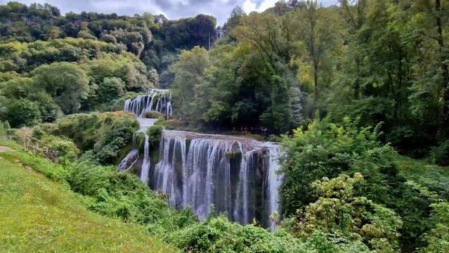 Cascate delle Marmore - biggest artificial waterfall in Europe. Umbria, Italy