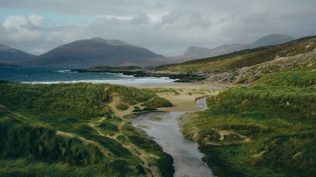 landscape with sea and mountains