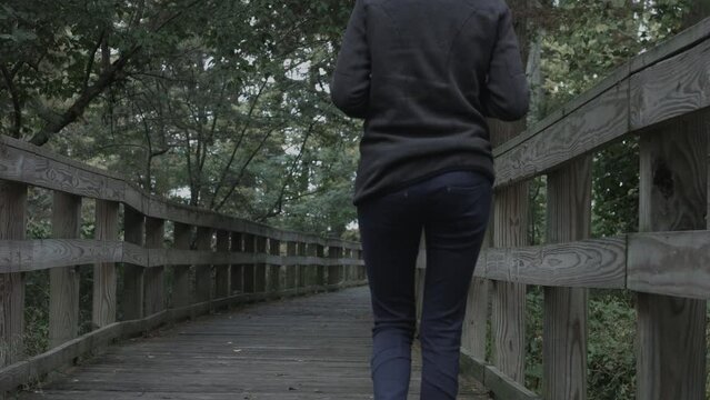 Young Woman Enjoys Nature Photography at Reelfoot Lake State Park 4K