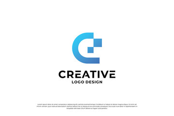 Letter C logo design template. Creative initial letters C logo design symbol.