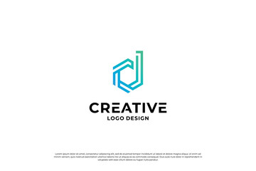 Letter D logo design vector. Initial letters D for logo brand. Creative D sign initial letter.