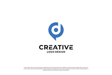 Letter D logo design vector. Initial letters D for logo brand. Creative D sign initial letter.