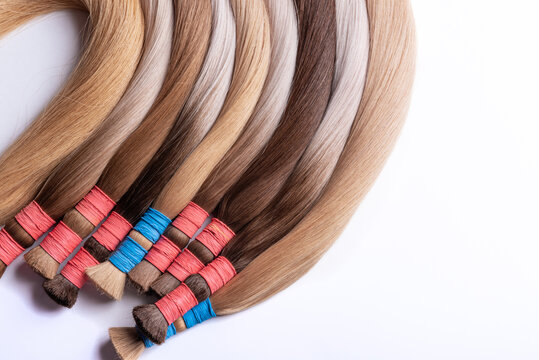Hair extensions. Women's hair. Hair cuts. Donor hair.
