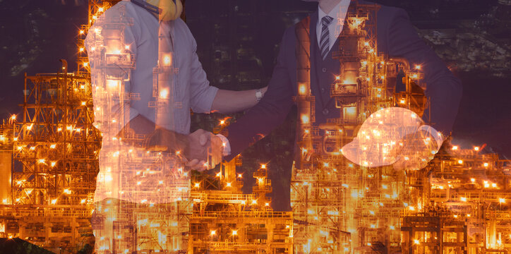 Business handshake for success deal with growth plant over step coin and info graph, business partnership ,Teamwork ,Coperation, Cooperation ,Agreement and investment concept,
