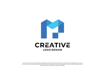 Obraz premium letter M logo design. Initial letters M logo mark, symbol vector.