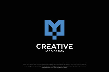 letter M logo design. Initial letters M logo mark, symbol vector.