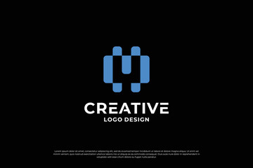 Obraz premium letter M logo design. Initial letters M logo mark, symbol vector.