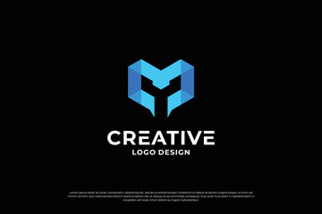 letter M logo design. Initial letters M logo mark, symbol vector.