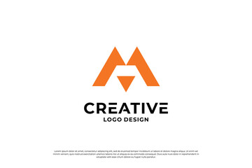 Fototapeta premium letter M logo design. Initial letters M logo mark, symbol vector.