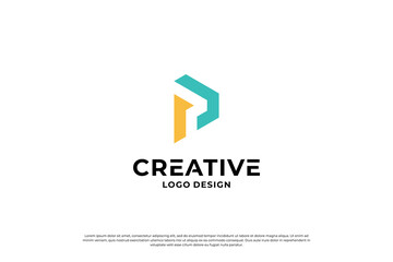 Letter P logo design inspiration. Initial letters P logo symbol mark. Creative letter P logo vector.