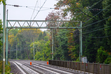 Looking west at Narberth station in Narberth, PA