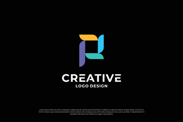 Letter P logo design inspiration. Initial letters P logo symbol mark. Creative letter P logo vector.