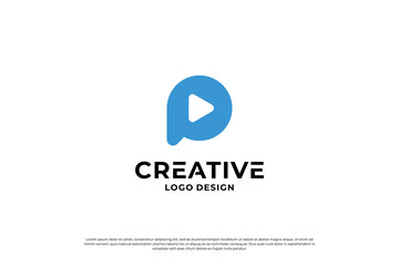 Letter P logo design inspiration. Initial letters P logo symbol mark. Creative letter P logo vector.