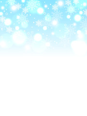 雪の結晶のパターン背景、縦型