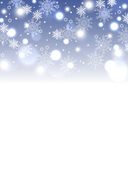 雪の結晶のパターン背景、縦型