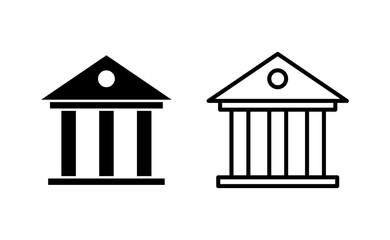 Bank icon vector for web and mobile app. Bank sign and symbol, museum, university