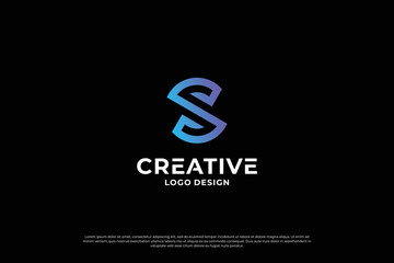letter s logo design template. initial letters S logo vector. Creative S symbol mark.