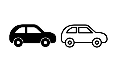 Fototapeta na wymiar Car icon vector for web and mobile app. car sign and symbol. small sedan