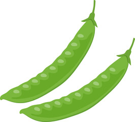 さやえんどう_ベクターイラスト
