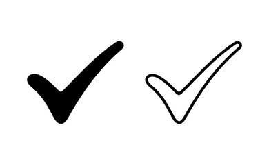 Check mark icon vector for web and mobile app. Tick mark sign and symbol