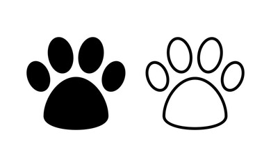 Paw icon vector for web and mobile app. paw print sign and symbol. dog or cat paw